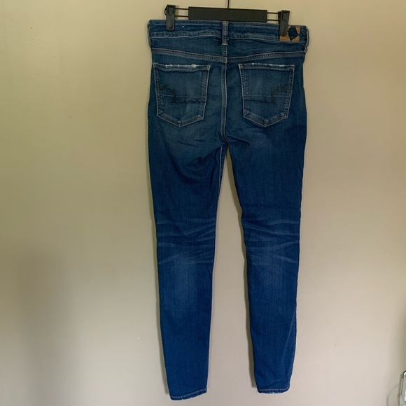 American Eagle - super stretch dark wash jegging - size 8 long - Picture 1 of 4